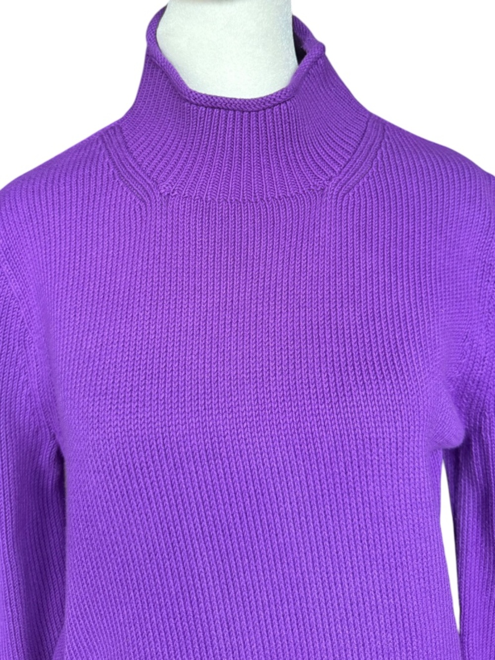 J. Crew New Heritage Rollneck Purple Sweater Sz S - Picture 3 of 6